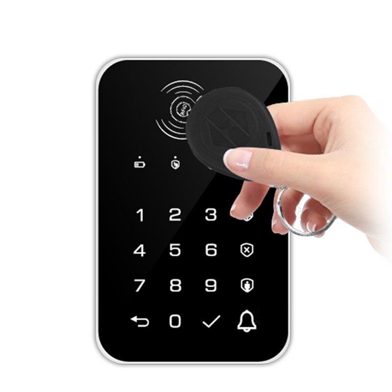 무선 키보드 암호 잠금 433MHz 주파수 EV1527 인코딩 방법 RFID 카드 잠금 초인종 기능 쉬운 설치